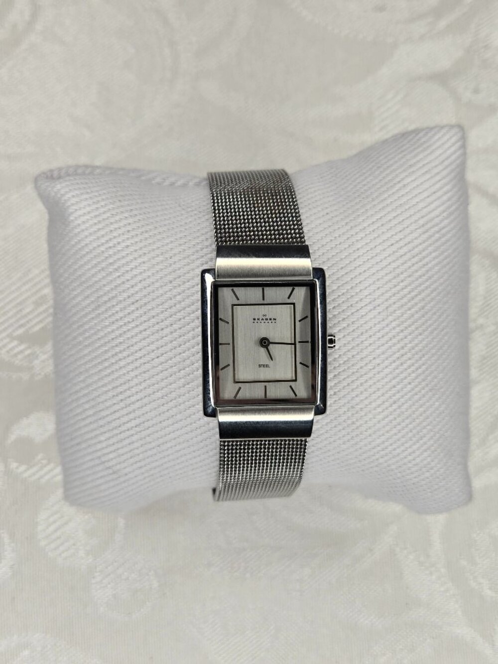 Skagen Denmark Rectangular Face Mesh Band Watch